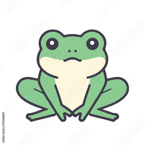 frog line color icon for business and web