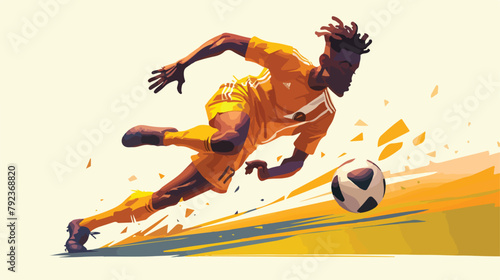 Senegal soccer sport wear 2d flat cartoon vactor il