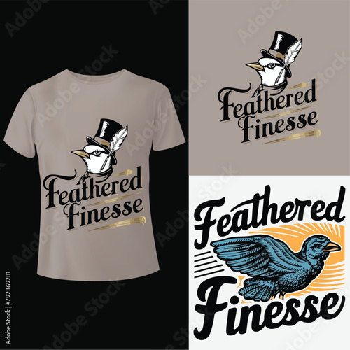 Feathered finesse T-Shirt