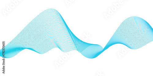 Abstract blue blend wave lines and technology background. Background lines wave abstract stripe design. White background, mesh abstract, vector gradient line soft blend.