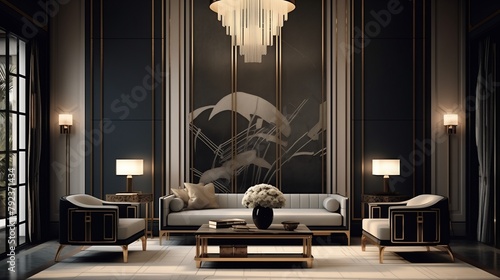 Luxurious simplicity defines this contemporary twist on Art Deco sophistication.