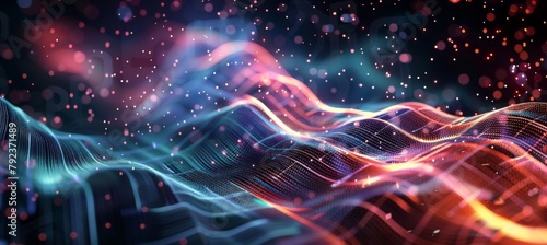 Wallpaper Mural Digital background for tech, AI, data Torontodigital.ca