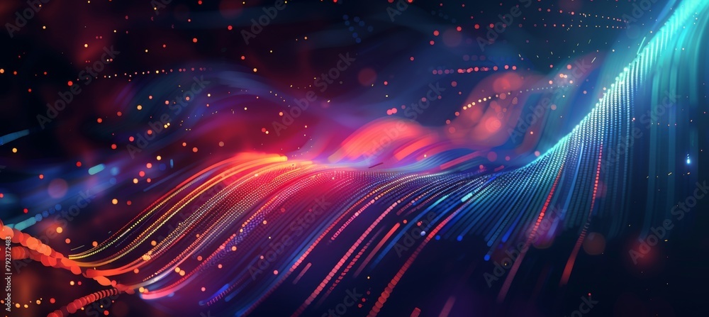 Obraz premium Digital background for tech, AI, data