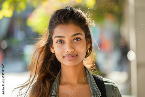 Indian female model or college student pictured