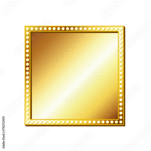 Gold decorative frame with flashy design