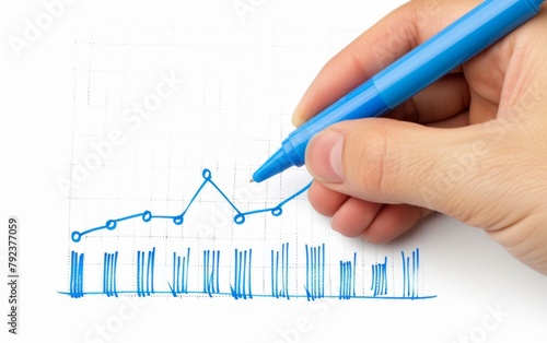 hand drawing business graph