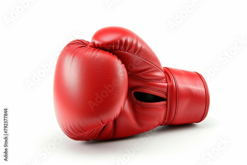 Isolated white background with boxing glove