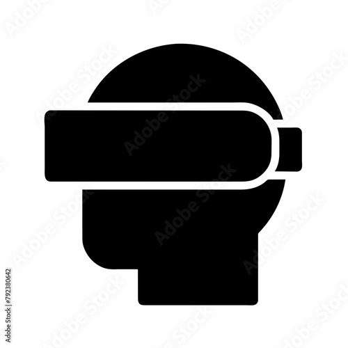VR virtual technology digital reality gadget device entertainment pictogram Icon 