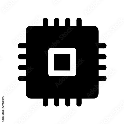 pictogram Icon AI chip Computer