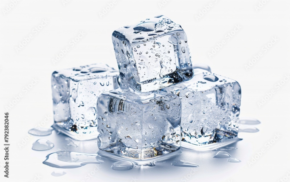 ice cubes against white background ice cubes against white background
