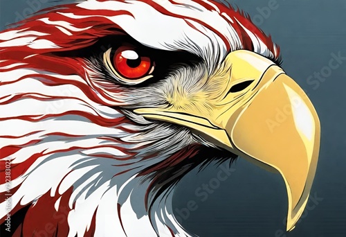 american bald eagle head detail image photo