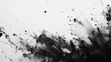 Abstract Ink splatter background black organic fluid Design