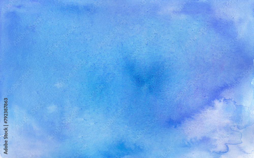 Obraz premium 爽やかな夏空をイメージした水彩背景 背景イラスト テクスチャ素材