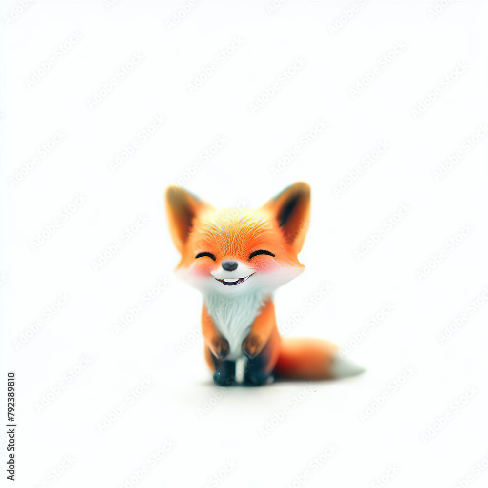Little fox with beautiful color and white background.with Generative AI technology
Little fox with beautiful color and white background.with Generative AI technology