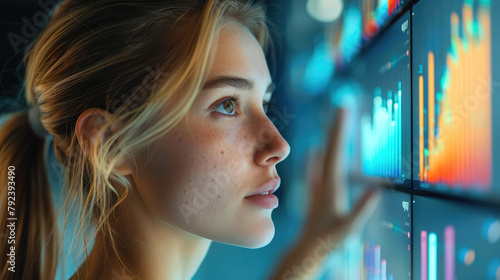 Developer women uncover actionable insights with business intelligence-driven testing solutions. Transform data into informed decision-making. Generative AI.