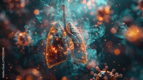 diseases of the lungs in the picture lung cancer concept stock image photo