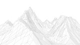 Abstract Mountain Landscape: Polygonal Sketch