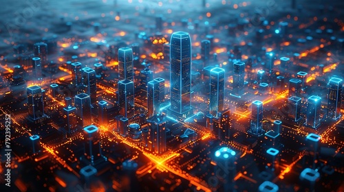 Blue Light District  Urban Center in Digital Twin Formation