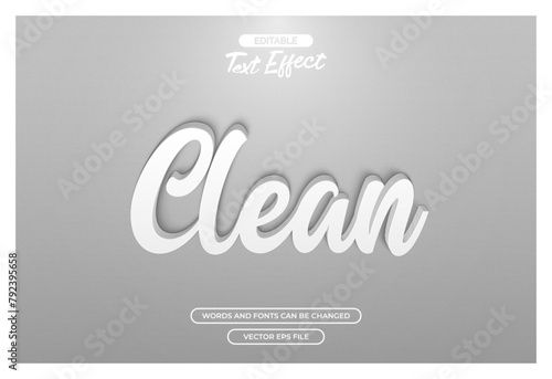 Clean editable vector text effect