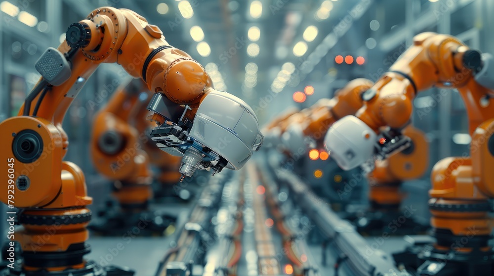 Robotization of processes in a factory. Generative AI.