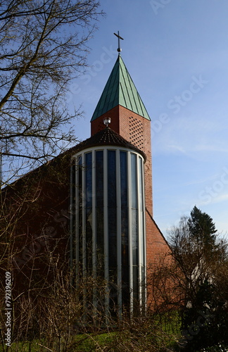 Modern Church in the Town Walsrode, Lower Saxony