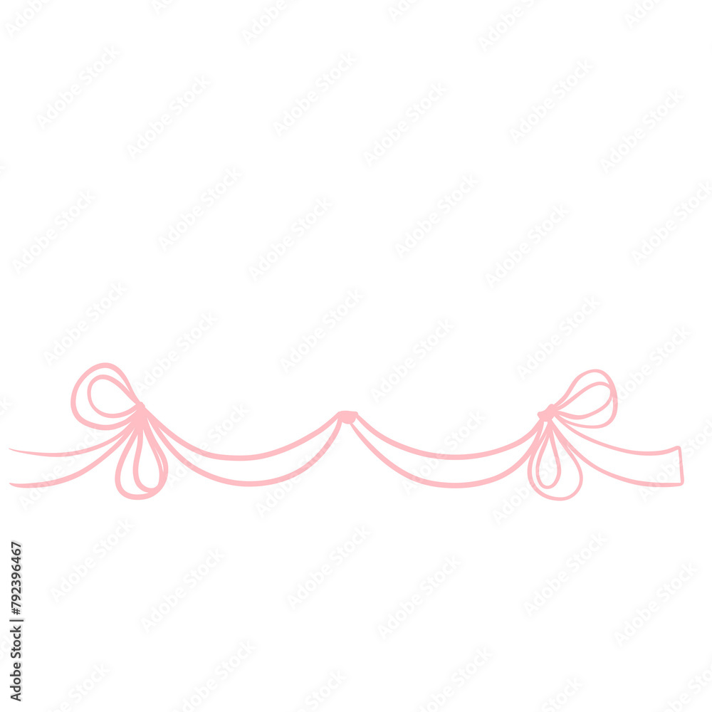 ornament ribbon bow fit for frame borders line art