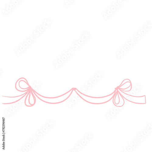 ornament ribbon bow fit for frame borders line art