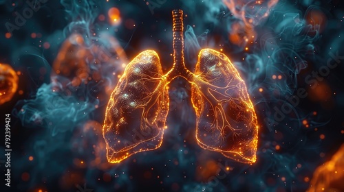 diseases of the lungs in the picture lung cancer concept,art photo photo