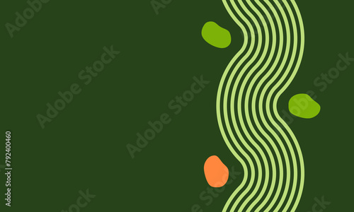 river and stones, meditation zen garden top view or life balance vector illustration