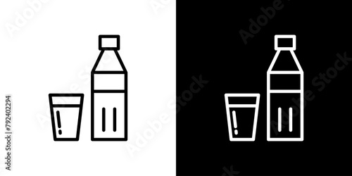 ペットボトルの線画アイコン