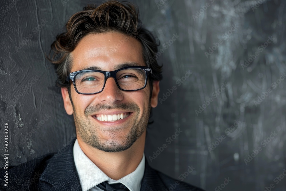 Portrait of jovial young businessman Portrait of jovial young businessman
