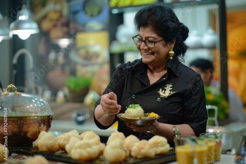 A jury tasting panipuri