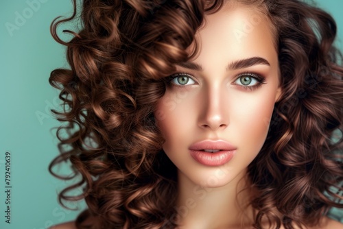 Stunning curly haired brunette