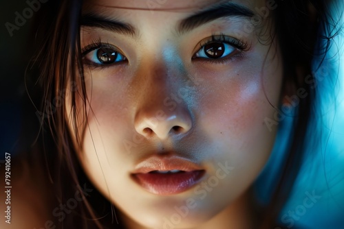Stunning face of an Asian woman