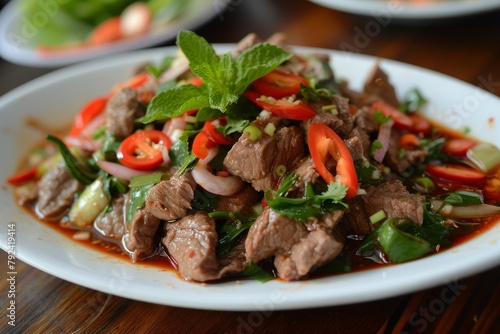 Thai beef and chili salad is incredibly tasty