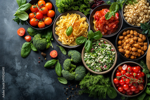 fresh vegetables on a wooden table