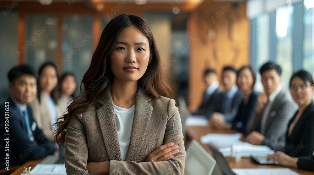 business asian woman in boardroom