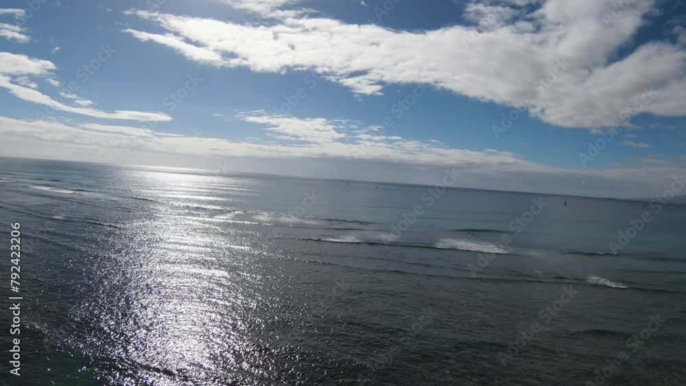 Calm ocean on a sunny day around Waikiki Queen's Beach, Hawaii. Calm ocean on a sunny day around Waikiki Queen's Beach, Hawaii.
