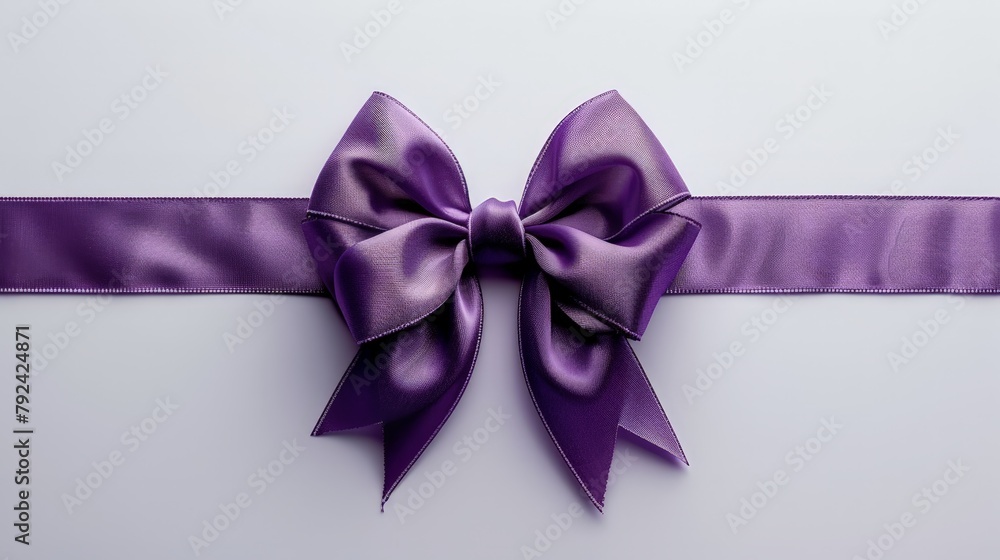 Satin purple bow ribbon Satin purple bow ribbon