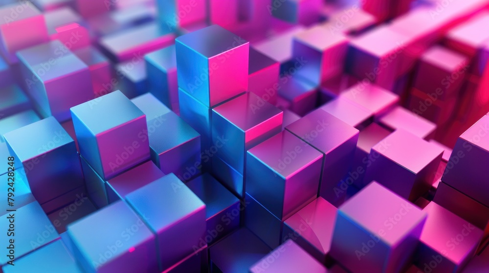 Abstract background modern futuristic full color cube style Abstract background modern futuristic full color cube style