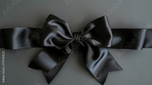 Bold black bow ribbon, sleek and modern for sophisticated gifts