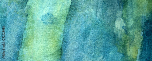 Blue green abstract watercolor macro texture background