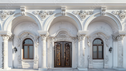 Elements of architectural decoration of buildings, arches and columns, door and window openings, plaster patterns and stucco molding