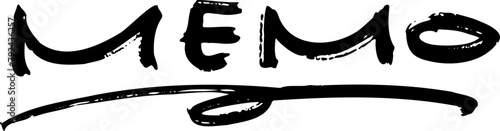 手書き文字素材。MEMO。