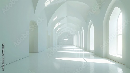 Christian religious background of a cross on a clean background. Religious background.