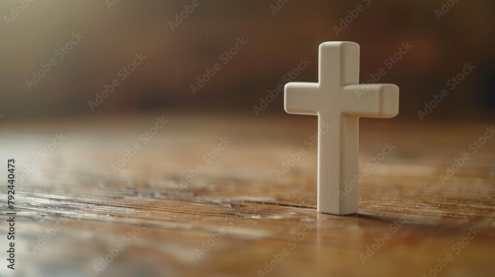 Christian religious background of a cross on a clean background. Religious background.