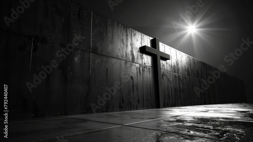 Christian religious background of a cross on a clean background. Religious background.