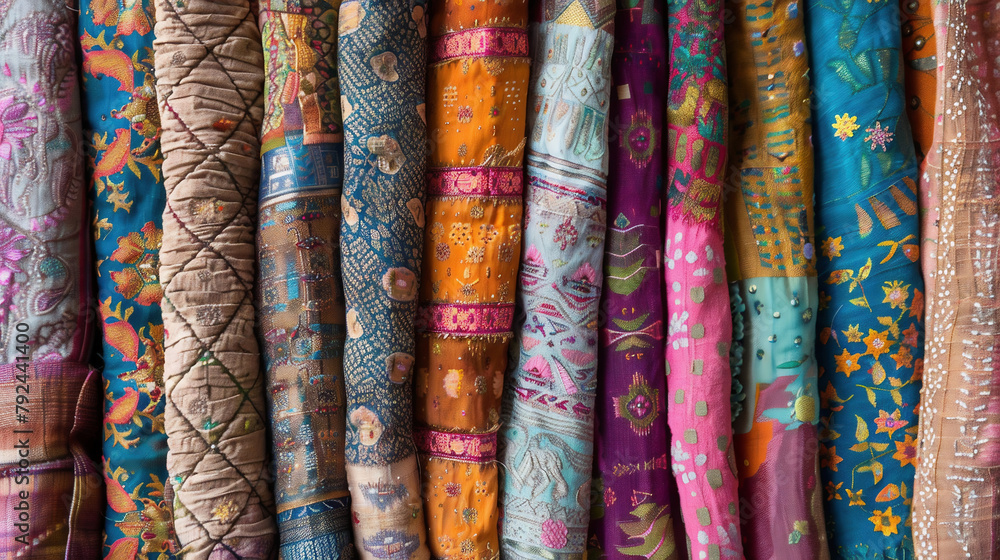 Textured handmade Backgrounds of textiles with unique patterns from India Textured handmade Backgrounds of textiles with unique patterns from India