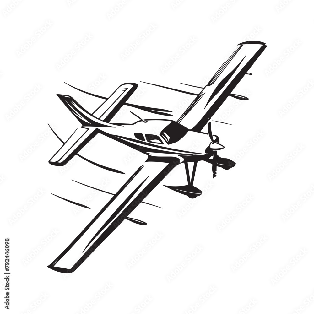 Glider Plane Vector Art, Icons, and Graphics on White Background