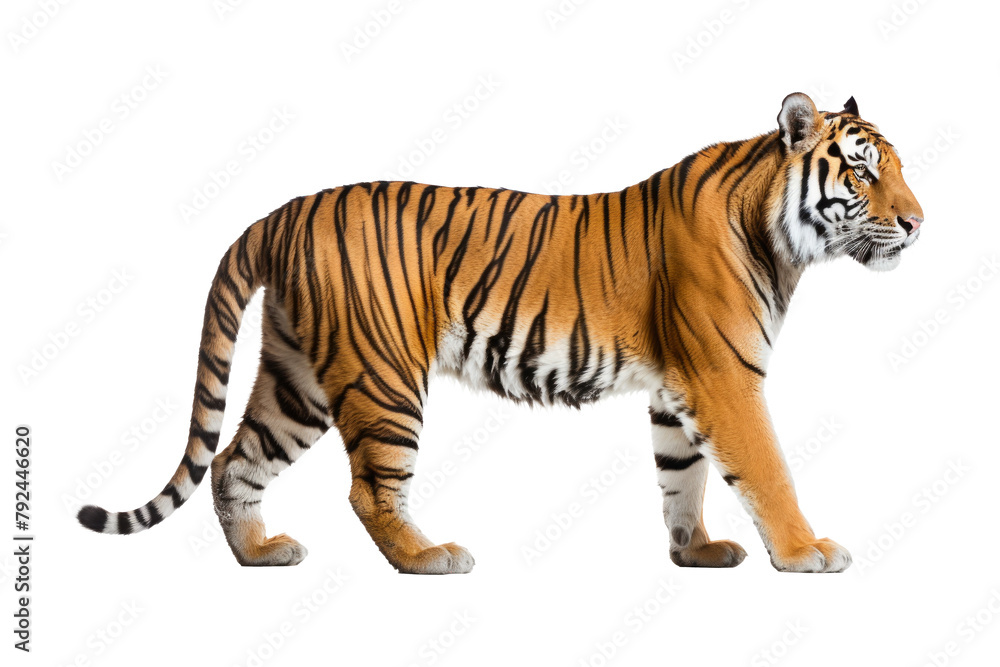Big tiger jumping isolated on white Big tiger jumping isolated on white